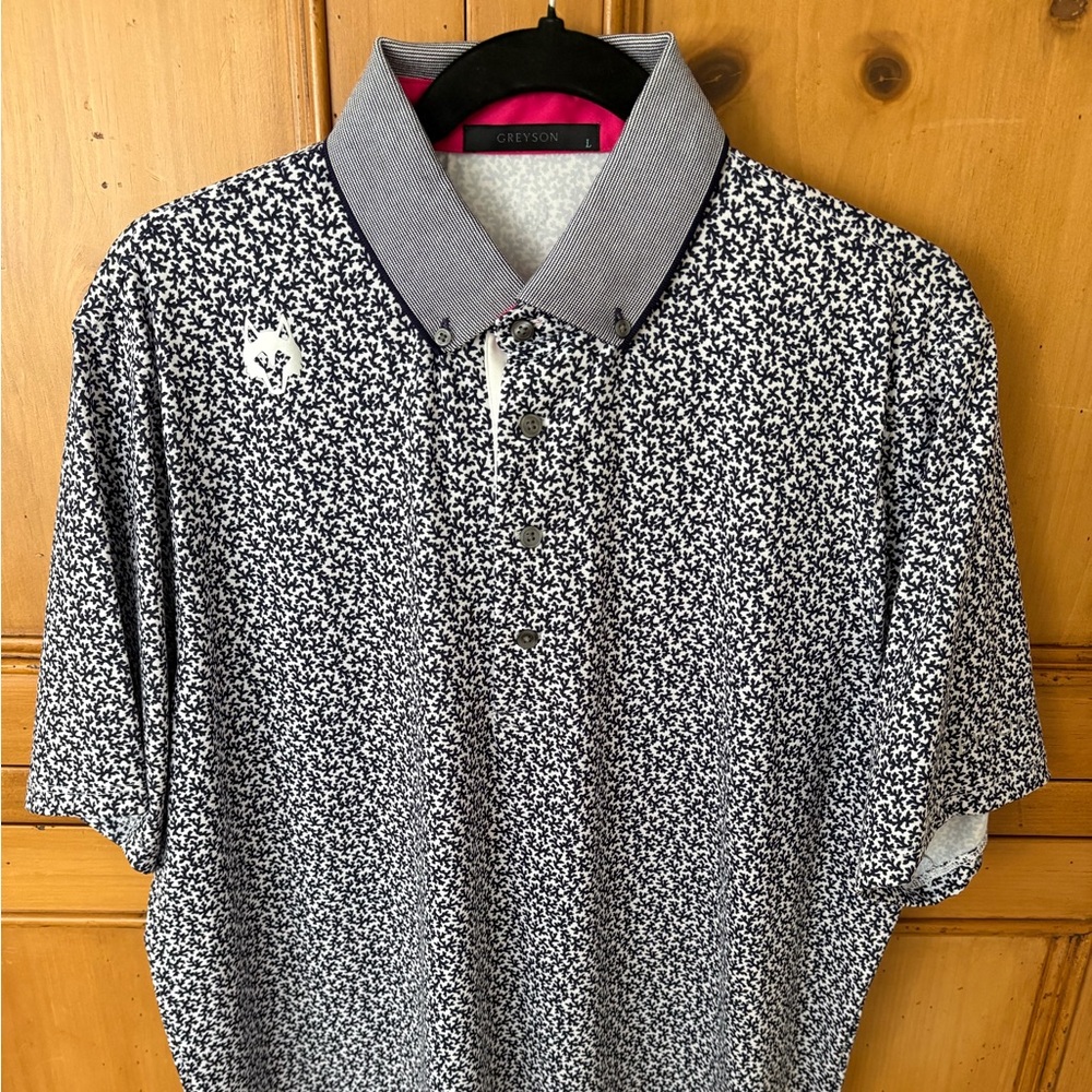 Greyson Black and White Polo Shirt